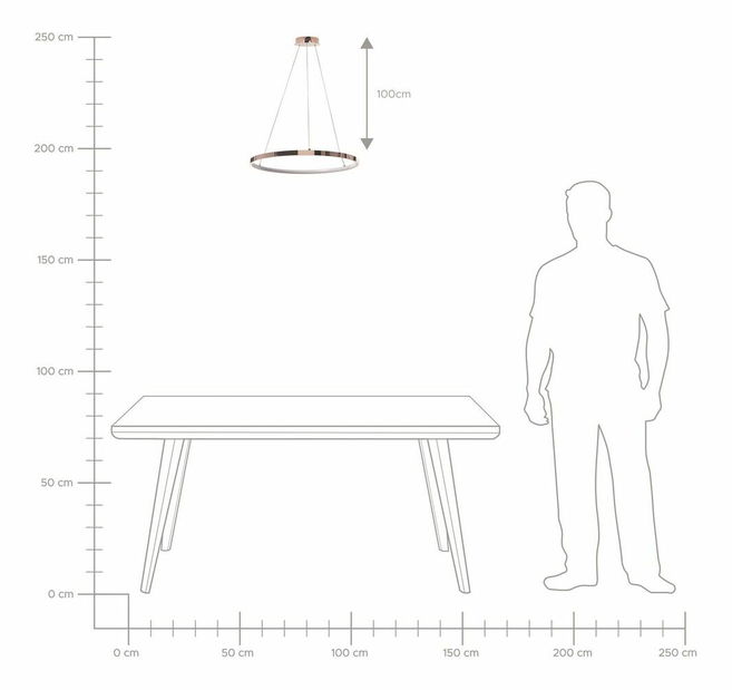 Függesztett lámpa Jorza (rózsa arany)