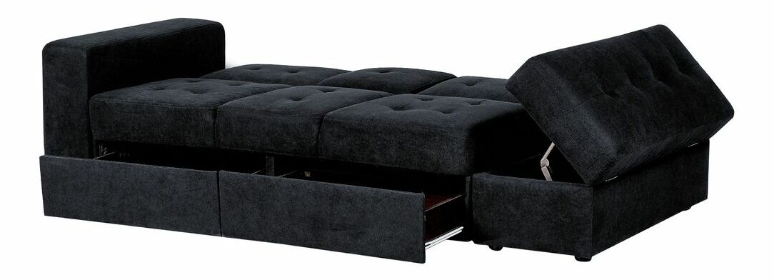 Háromszemélyes kanapé Fabio (fekete)