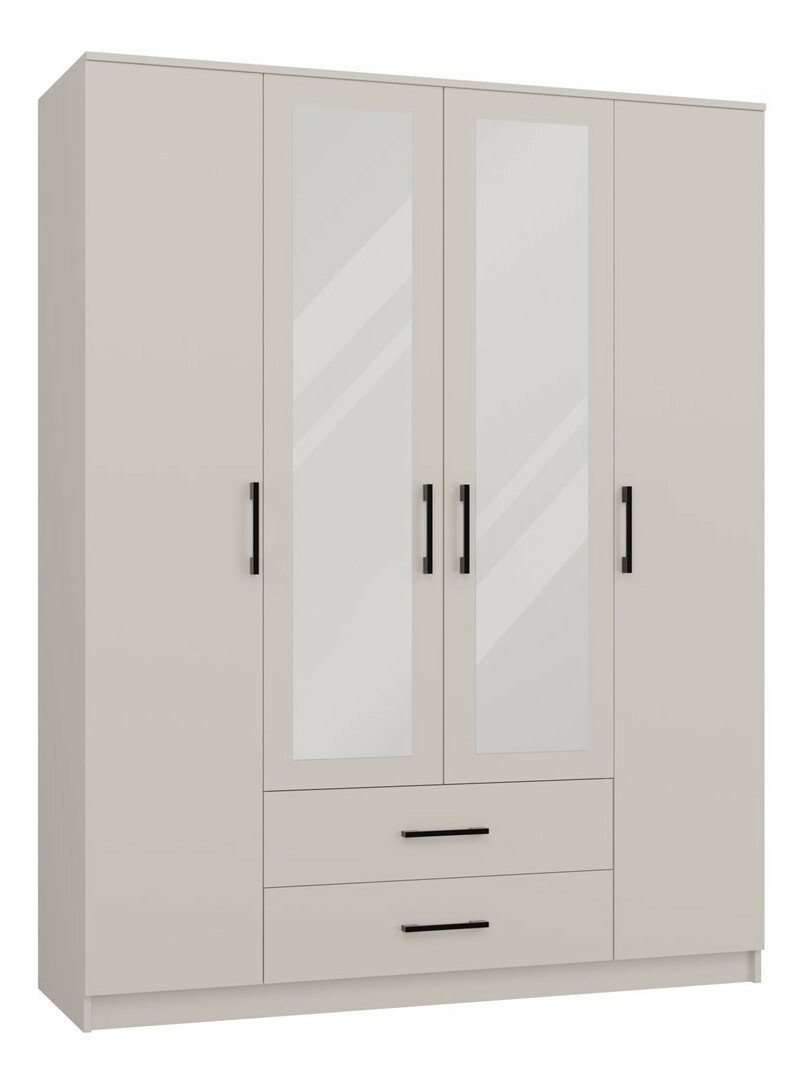 Šatníková skriňa Rigidez 3 (kašmír) (so zrkadlom)