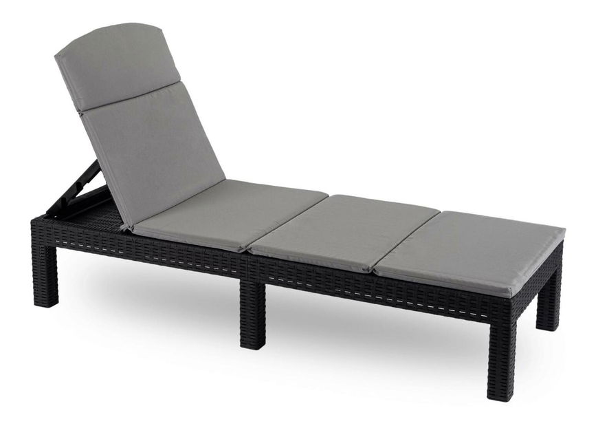 Záhradné lehátko Logro (čierna) 