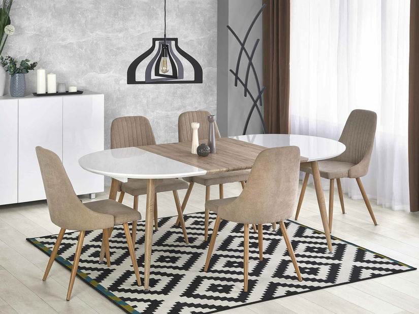 Masă de sufragerie extensibilă 120-200 cm Edgar (stejar san remo) (pentru 6 8 persoane)