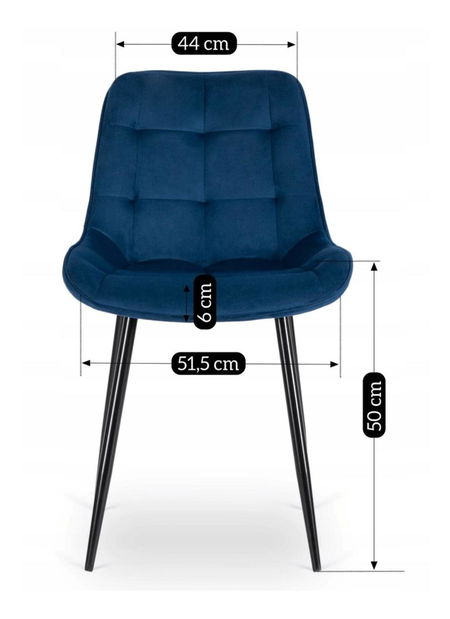 Scaun sufragerie Clavar (albastru marin) 