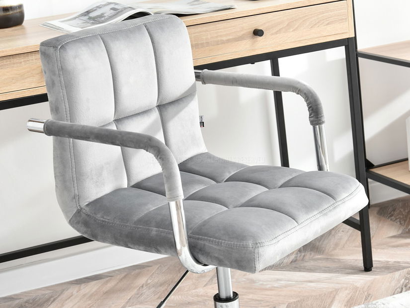 Scaun Elita (gri + crom)