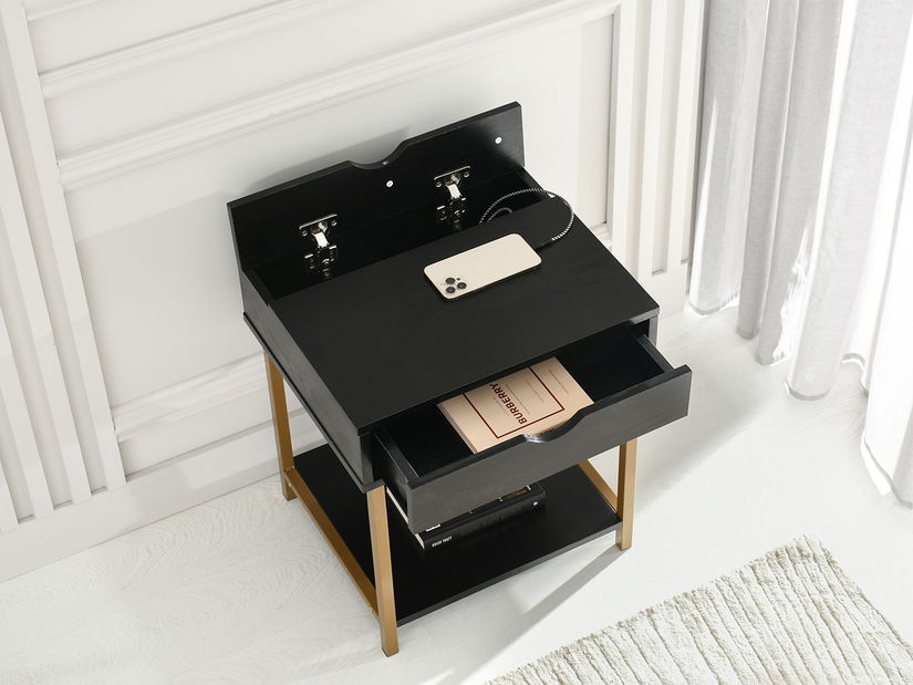 Nočný stolík Entrevista (zlatá)