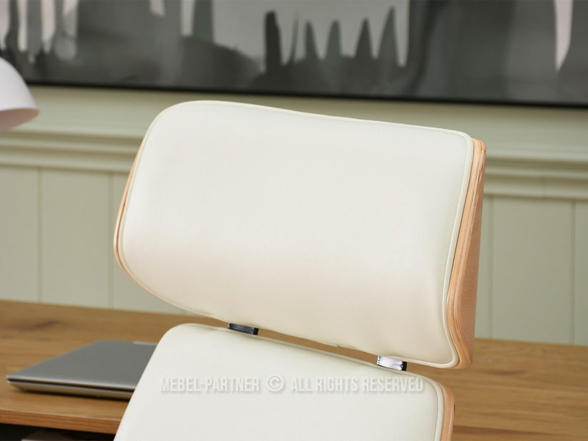 Kreslo Lionel (krémová + chrómová)