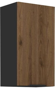 Horná kuchynská skrinka Manana 40 G 72 1F (korpus: čierna matná + front: orech okapi)