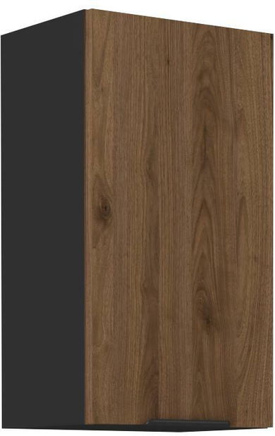 Felső konyhaszekrény Manana 40 G 72 1F (korpus: matt fekete + front: okapi dió)