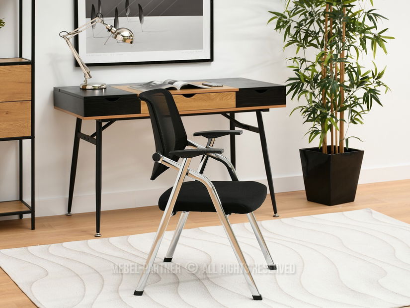 Stolička Harold (čierna + chrómová)