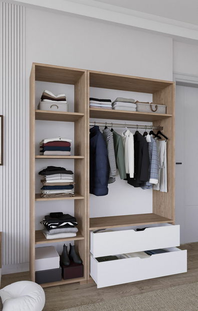 Ormar za garderobu Nissindira (svijetli orah)