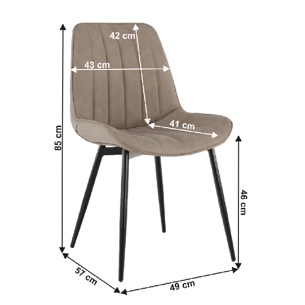 Scaun de sufragerie Halana (gri maro)