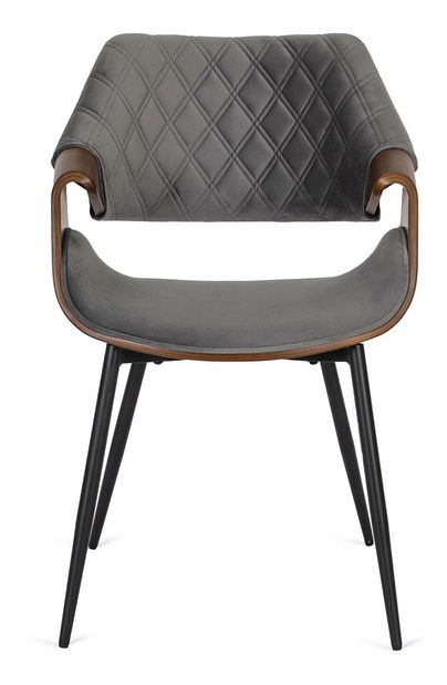 Blagovaonska stolica Despejadas (siva + orah) 