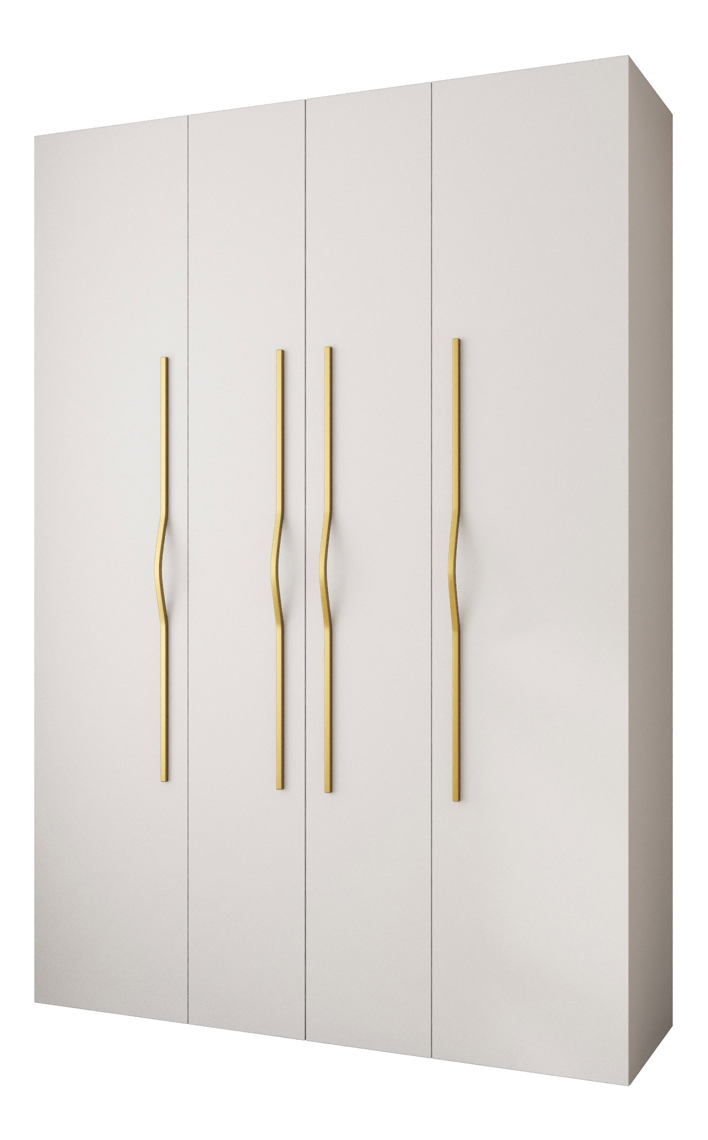 Šatníková skriňa 170 cm Carmela 50-2 (biela + zlatá)