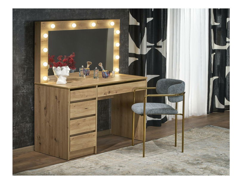 Toaletný stolík Hektor XL (dub artisan) (so zrkadlom)