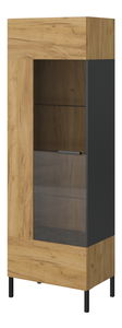 Vitrina Shanna (hrast craft zlatni + antracit)