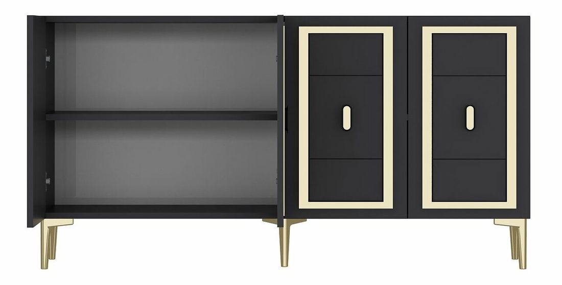 Skrinka Orino 1 (antracit + zlatá)