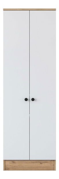 Dulap cu rafturi Pixie 13 (nuc + alb) *lichidare de stoc