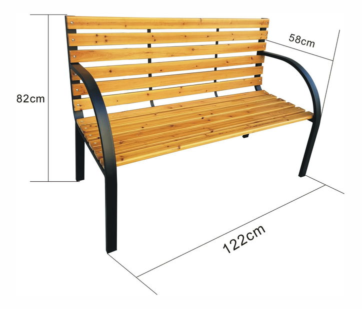 Vrtna klupica Denegacion (crna)