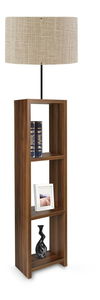 Podna svjetiljka s policama Astaresta 7 (bež + tamno drvo)