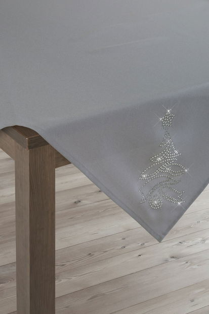 Obrus 85X85 cm Angie (svetlosivá + strieborná) (1 ks)