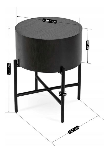 Konferenčný stolík Concede (čierna) 