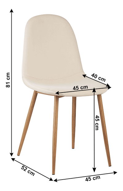 Jedálenská stolička Angelique (béžová)