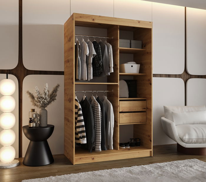 Ruhásszekrény 120 cm Ulta (artisan tölgy)