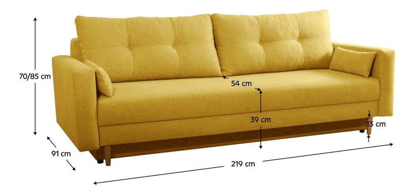 Sofa Bond (žuta)