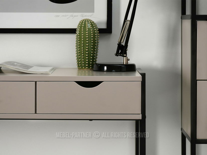 PC stolík Land (béžová + čierna)