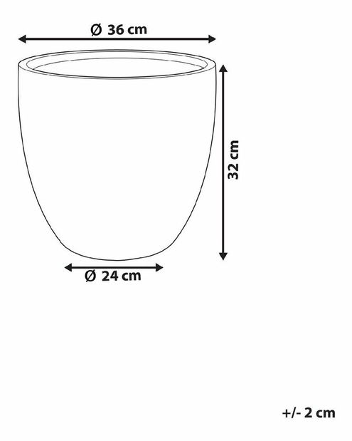 Ghiveci 55 cm Kanie Kanie (alb)