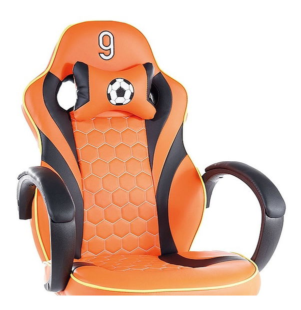 Fotoliu de birou Obery (portocaliu + negru)