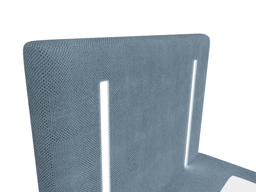 Jednolôžková posteľ 90 cm Ortega Bonell (svetlomodrá) (s roštom, s úl. priestorom) (s LED osvetlením)