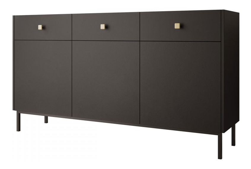 Komoda Probazzo 3D3SZ (crna + zlatna) 