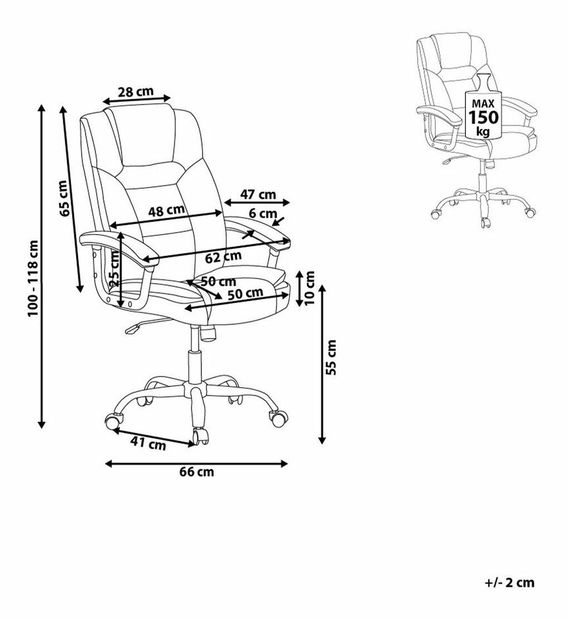 Kancelárska stolička Aldan (čierna)