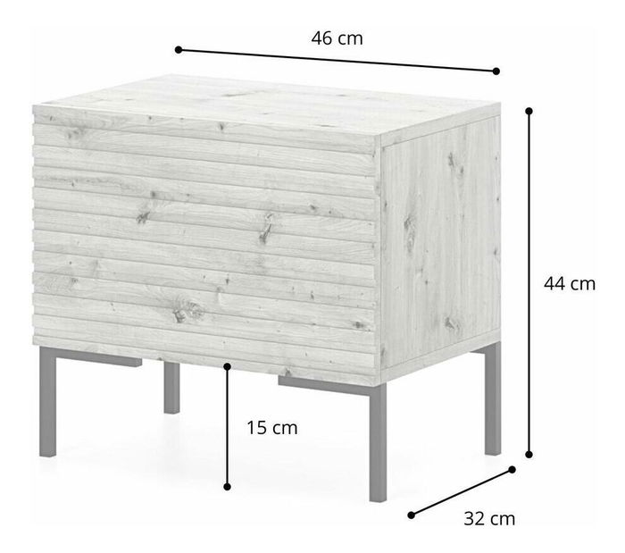 Éjjeliszekrény Lamellito L4 (fekete + arany)