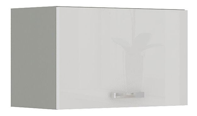Dulap superior de bucătărie Milo 50 GU-36 1F (gri + Alb lucios)