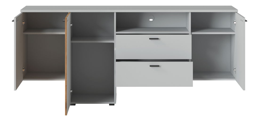 Comodă Veresa K01 (Cenușă + Stejar coast evoke)