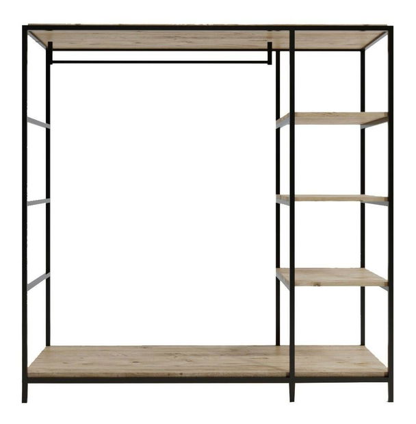 Regál Armstrong (tölgy + fekete) 