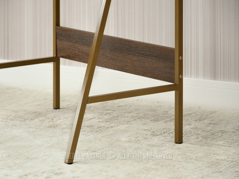 Masă PC Borge (nuc + auriu)