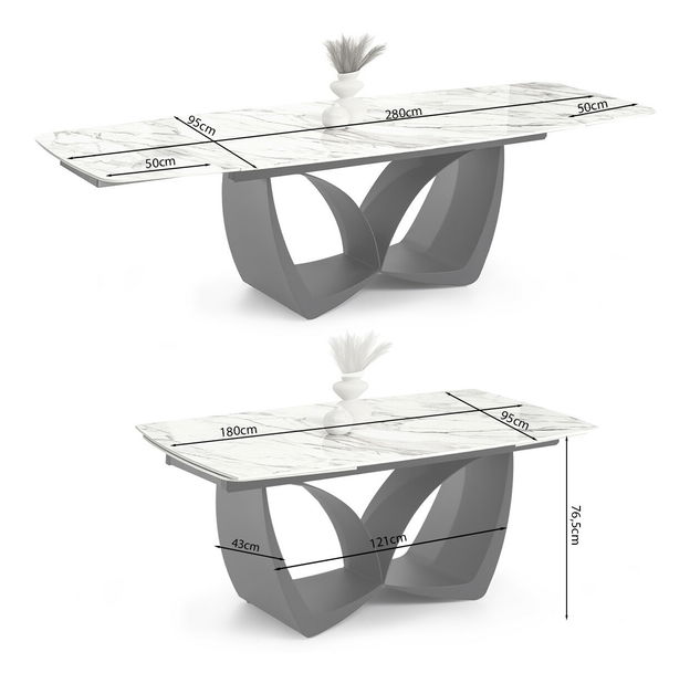 Blagovaonski stol Carteles (mramor + crna)