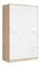 Ruhásszekrény Nepo Plus 36 (szonoma tölgy + fehér) 