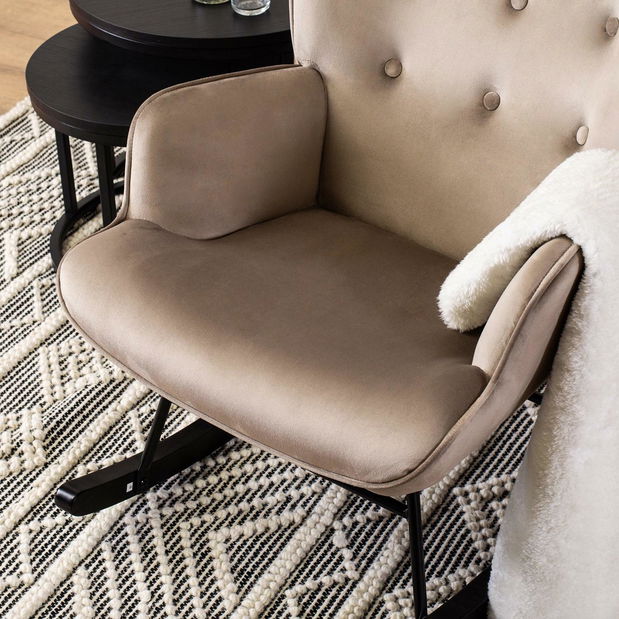 Fotelja za ljuljanje Especula (bež) 