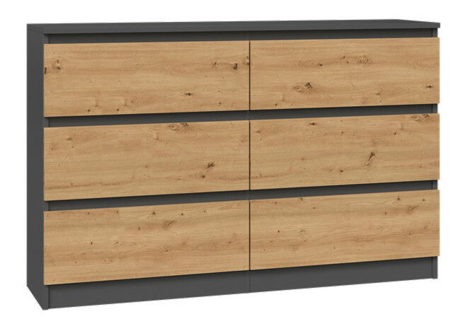 Komoda Musecalo 6 120 (antracit + dub artisan)