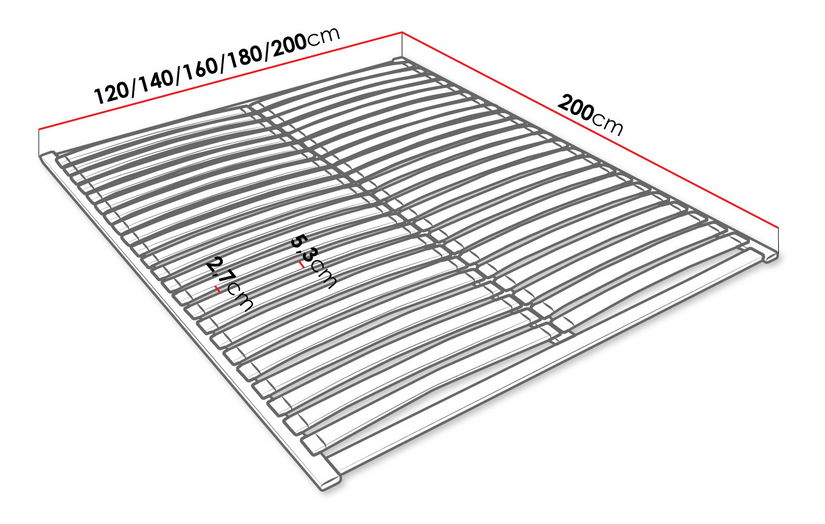 Podnica od lamela(unutar okvira) 200x200cm Rimini 