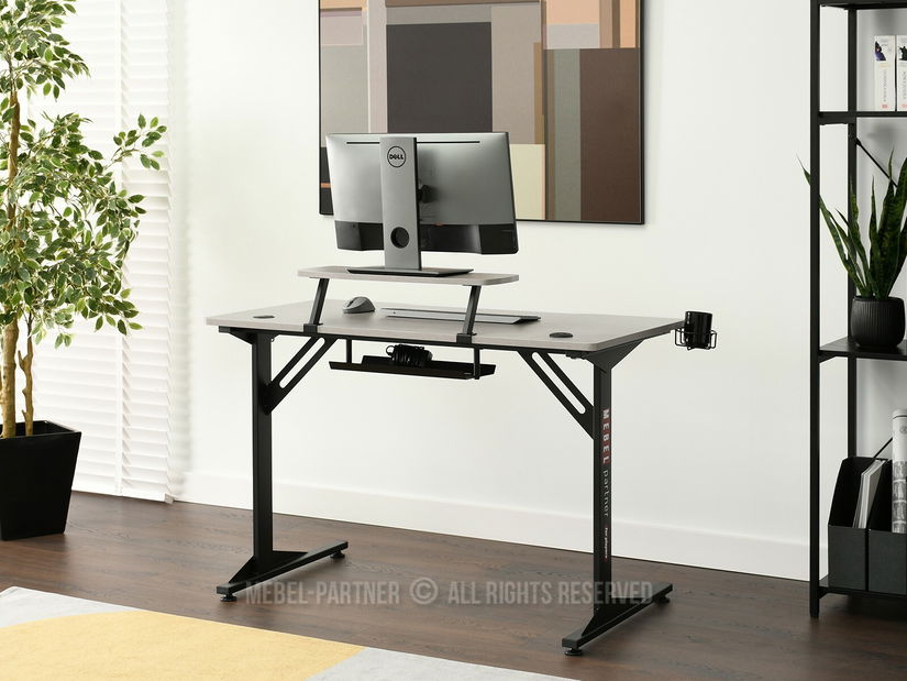 PC asztal Matts 115 (beton + fekete)