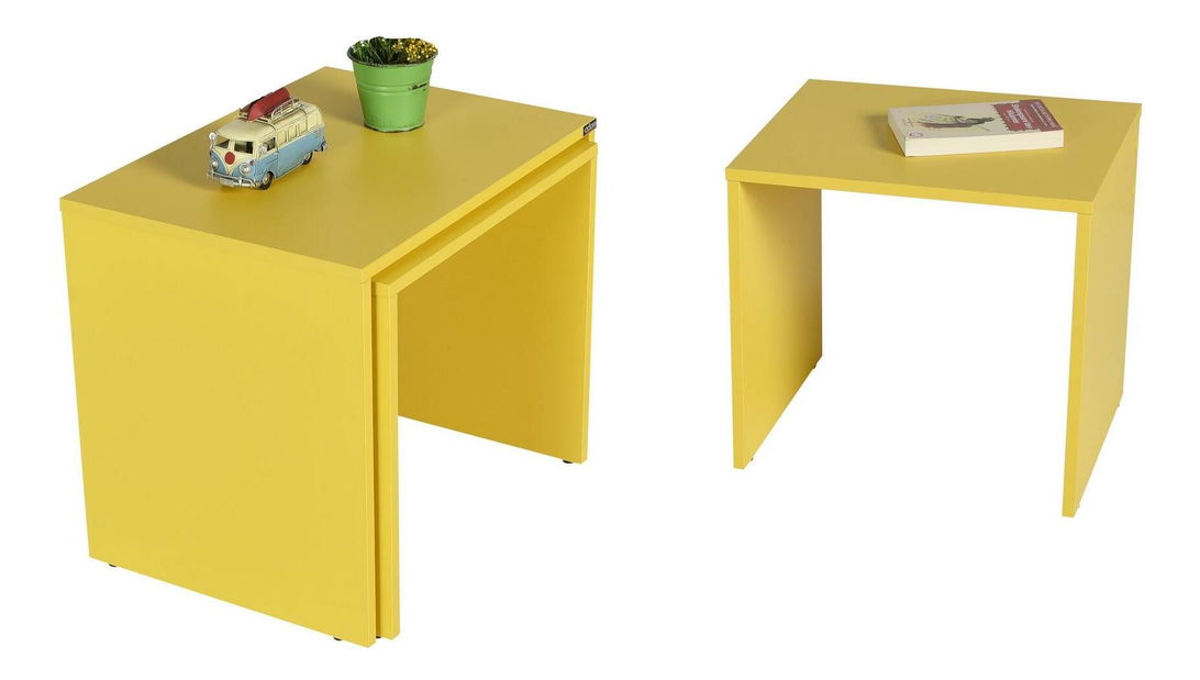 Set stolića za kavu (3 kom.)- Losuku 2 (žuta)