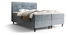 Manželská posteľ  Boxspring 160 cm Lumba (svetlomodrá) (s matracom a úložným priestorom)