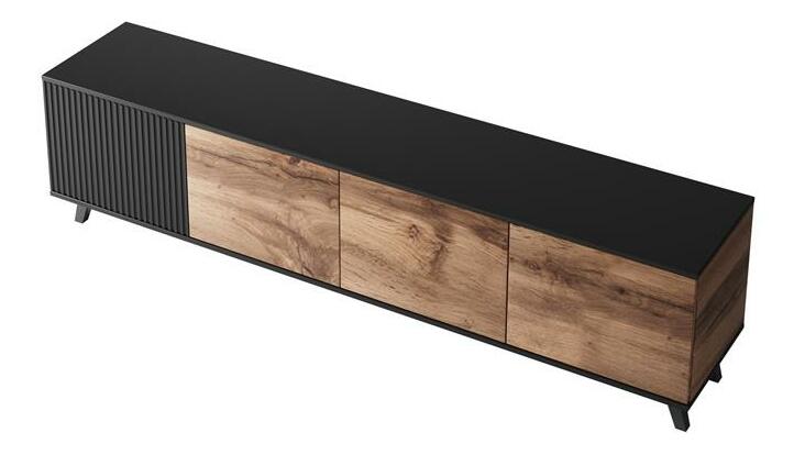 TV stolić Remali (crna + hrast wotan)