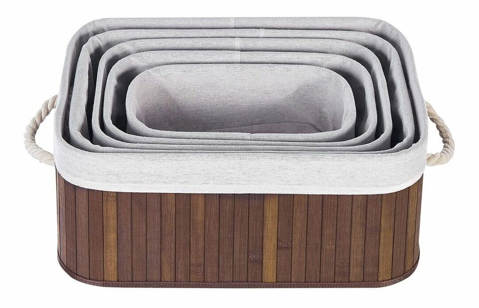 Set 5 ks košíkov Taygeta (hnedá) 