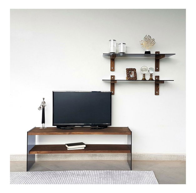 Set za dnevni boravak Vamebo 4 (orah + siva)