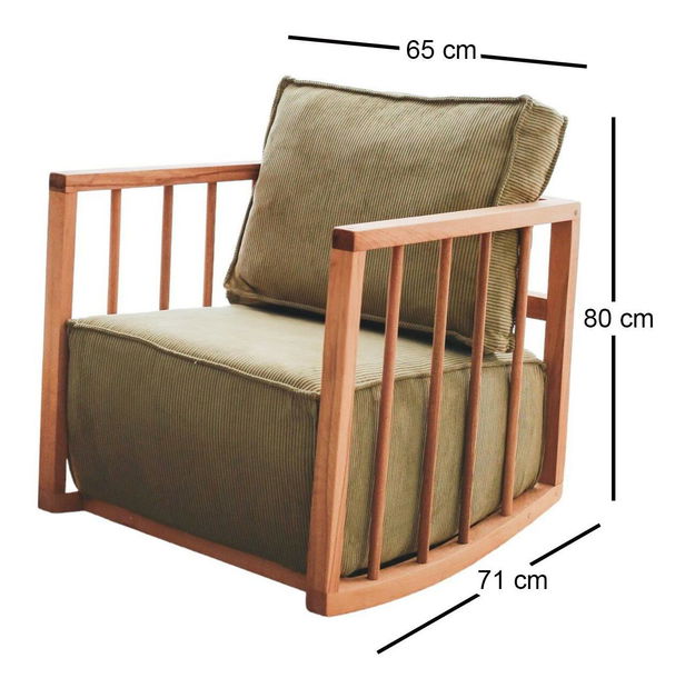 Hintafotel Salamander (khaki)